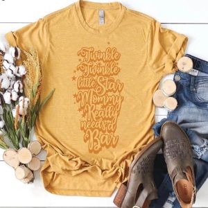 Bella Canvas tee new (twinkle twinkle little star mommy really needs a bar)